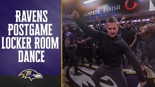 Ravens Coaches Players Dance In Locker Room Celebration After Divisional Victory [upl. by Cohbert]