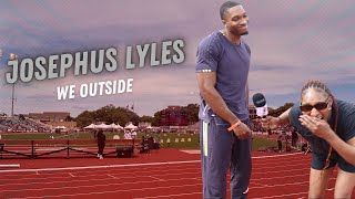 Josephus Lyles opens his 2024 season and shares one of his weaknesses 🤣 [upl. by Lopes479]