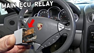 PORSCHE CAYENNE MAIN ECU ENGINE COMPUTER ECM DME RELAY LOCATION REPLACEMENT [upl. by Orthman]