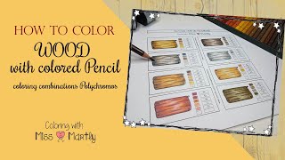 Tutorial How to color WOOD with colored Pencil  Wood coloring combinations Polychromos [upl. by Nylanna]