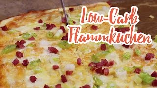 LowCarb Flammkuchen Klassisch  Essen ohne Kohlenhydrate [upl. by Notfa]