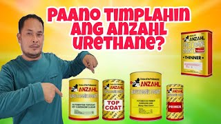 Paano timplahin ang Anzahl UrethaneHow to mix Anzahl Urethane paint [upl. by Yadsnil]