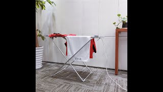 EVIA  EV120 Folding Portable Electric Clothes Drying Rack [upl. by Ataymik]