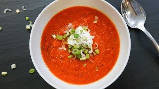 How to Make an Easy Roasted Red Pepper Soup  SAM THE COOKING GUY [upl. by Boylan850]