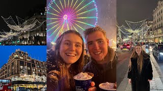 LONDON AT CHRISTMAS IT SNOWED  VLOGMAS [upl. by Mab253]