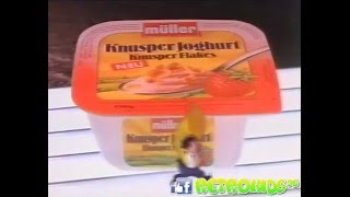 Müller Joghurt mit der Ecke  90er Werbung Retro [upl. by Hardej]