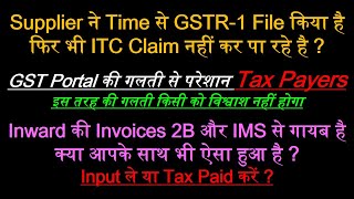 GST Portal Big Mistake in GSTR 2B and IMS  ITC Not Show in GSTR 2B  Difference Between 2A and 2B [upl. by Ahouh801]