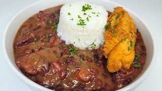 stewed red beans with corned beef brisket  full recipe caribbean style [upl. by Rask]