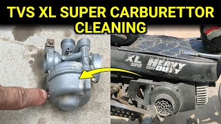 TVS XL SUPER Carburettor Cleaning [upl. by Jeniffer493]