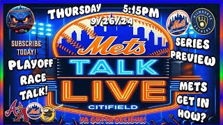 Mets Talk Live  Mets vs Brewers Series Preview  New York Mets  Milwaukee Brewers  Mets [upl. by Nicoline]