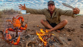 UN CANGREJO DE LODO GIGANTE – Pescando y ACAMPANDO a solas en la llanura [upl. by Faso916]