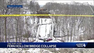 Fern Hollow Bridge collapse 1 year later [upl. by Nozicka]