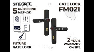 SINGGATE FM021 Digital Metal Gate Lock [upl. by Annohsat]