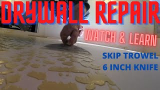 How to texture wall  How to skip trowel easy sheetrock texture skip trowel texture ceiling or wall [upl. by Ayotel]