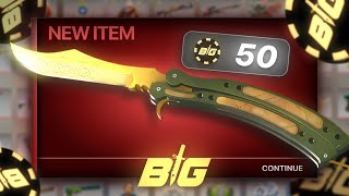 50 TO A BUTTERFLY KNIFE ON CSGOBIG [upl. by Eloccin]