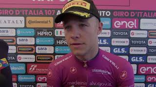 Jonathan Milan  Interview at the finish  Stage 9  Giro dItalia 2024 [upl. by Tayyebeb]