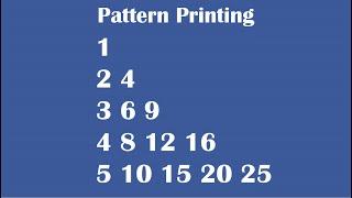 C Practical and Assignment ProgramsPattern Printing 4 [upl. by Leftwich]