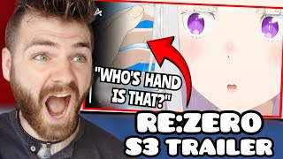 THIS LOOKS SO BAD  REZERO SEASON 3 OFFICIAL TRAILER  REACTION [upl. by Frentz]