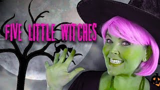 Five Little Witches  Kids Halloween Action Song [upl. by Roux]