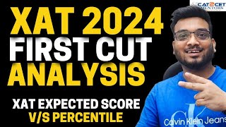 XAT 2024  XAT First cut Analysis  How difficult was XAT  XAT Expected Score vs Percentile [upl. by Kramnhoj424]