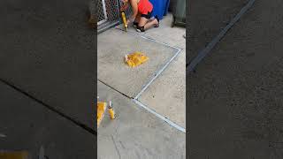 Ep4 Driveway transformation  Concrete Repair  Fixing cracks in concrete House Project Home Reno [upl. by Aiekat]