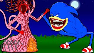 PARASITE QUEEN ZOOCHOSIS VS SHIN SONIC TAPES Cartoon Animation [upl. by Aniehs315]