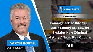 Coming Back To Bite You  Marin County DUI Lawyer Explains How Criminal History Affects Plea Options [upl. by Sane]