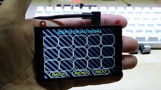 Demo Menu and edited Case for the ESP32 35quot Touch Screen from Makerfabs links in the description [upl. by Ahsii]