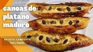 Como preparar canoas de platanos RECETA SALVADOREÑA [upl. by Auqinahc228]