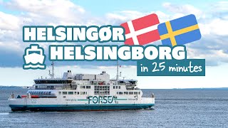 HELSINGØR  HELSINGBORG  Crossing Öresund by ForSea Ferry [upl. by Reffinnej]