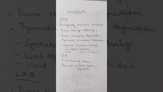 nucleotides importanttopics importantquestions biochemistry purine pyrimidinegout metabolism [upl. by Einiffit]