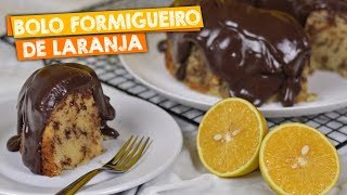 BOLO DE LARANJA COM CHOCOLATE FOFINHO  Nandu Andrade [upl. by Beitnes]