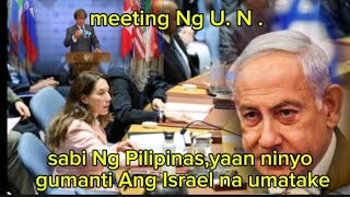 abstainbotohan Ng UN member  Pilipinas Hindi sang ayon itigil Ang pag atake Ng Israel sa Iran [upl. by Anwadal]