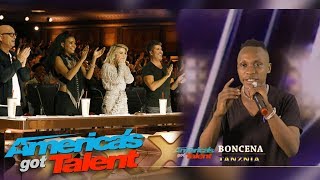 Tanzanian goes into the semifinals Final America got Talent  Boncena to stop whites at the 2020 [upl. by Aicital951]