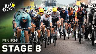 Highlights 2024 Tour de France Stage 8 finish  Cycling on NBC Sports [upl. by Atinet]