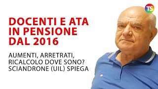 Docenti e Ata in pensione dal 2016 aumenti arretrati ricalcolo dove sono Sciandrone Uil spiega [upl. by Ennis]