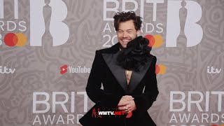 Harry Styles arrives at 2023 BRIT Awards Red carpet in London UK [upl. by Melina]