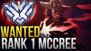 WANTED  RANK 1 McCREE GOD WITH NEW MCCREE BUFF  Overwatch Montage [upl. by Ahsilaf872]