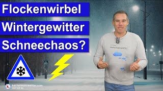 Regional Schneechaos Wintergewitter und Donnerstag Schneetief im Süden und Alpenraum [upl. by Sidky670]