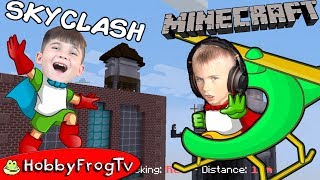 Minecraft SKYCLASH  BEDWARS Challenge w HobbyPig on HobbyFrogTV [upl. by Amery]