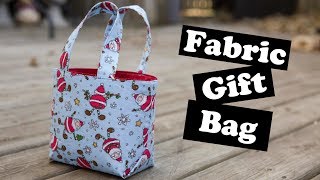 Fabric Gift Bag Tutorial [upl. by Tizes]