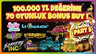 SLOT OYUNLARI HACKSAW BONUS HUNT  100000 TL DEĞERİNE 70 OYUNLUK BONUS BUY PART 5 slots casino [upl. by Brandi]