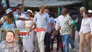 Meghan LOCKS Up Harrys Arm To Lead Him In Colombia meghanmarkle [upl. by Velda]