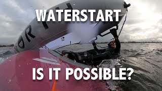 WATERSTART WINGFOIL Can it be done [upl. by Beck632]