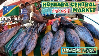 HONIARA CENTRAL MARKET SOLOMON ISLAND FISH SECTION WALKAROUND SI04 [upl. by Wiebmer]