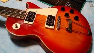 Do It Yourself  Installing A Trapeze Tailpiece On A Les Paul Style Guitar [upl. by Shurlocke]