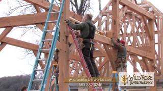 Wild Rose Timberworks Decorah Trout Hatchery Frame Raising [upl. by Anawik594]