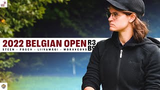 2022 PDGA Euro Tour 9  Belgian Open  FPO R3B9 Lead Card  Steen Liivamägi Posch Moravcová [upl. by Idmann]