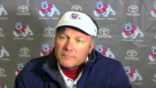 Wyoming Postgame Interviews Coach DeRuyter [upl. by Anita32]