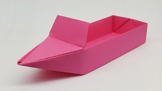 How to Make a Paper Boat that Floats  Paper Speed Boat  Origami Boat [upl. by Kobylak]